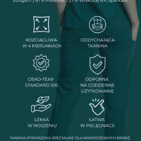 bluza medyczna damska clever proline biały crystal white