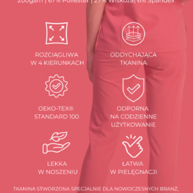 bluza medyczna damska clever proline biały crystal white