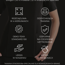 bluza medyczna damska clever proline biały crystal white