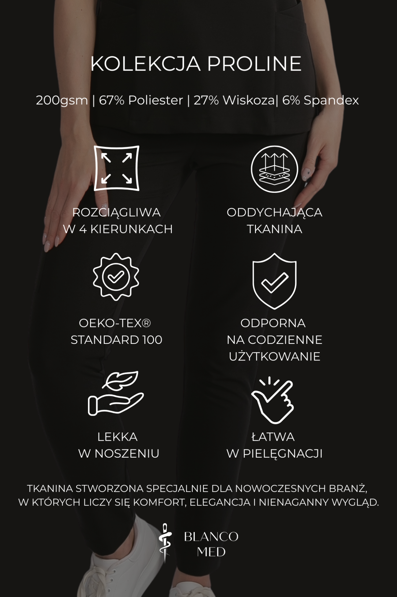28 bluza medyczna damska clever proline biały crystal white