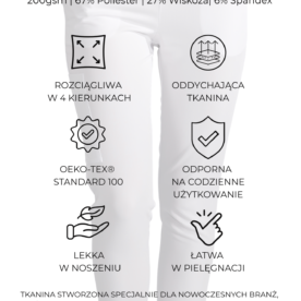 bluza medyczna damska clever proline biały crystal white