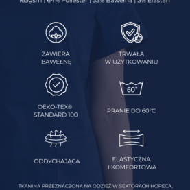 bluza medyczna damska classic cotton pro pudrowy róż