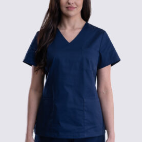 bluza medyczna damska classic cotton pro granatowa