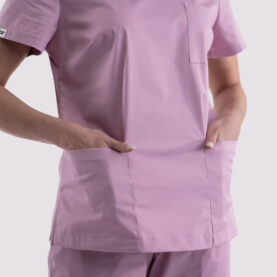 bluza medyczna damska classic cotton pro pudrowy róż