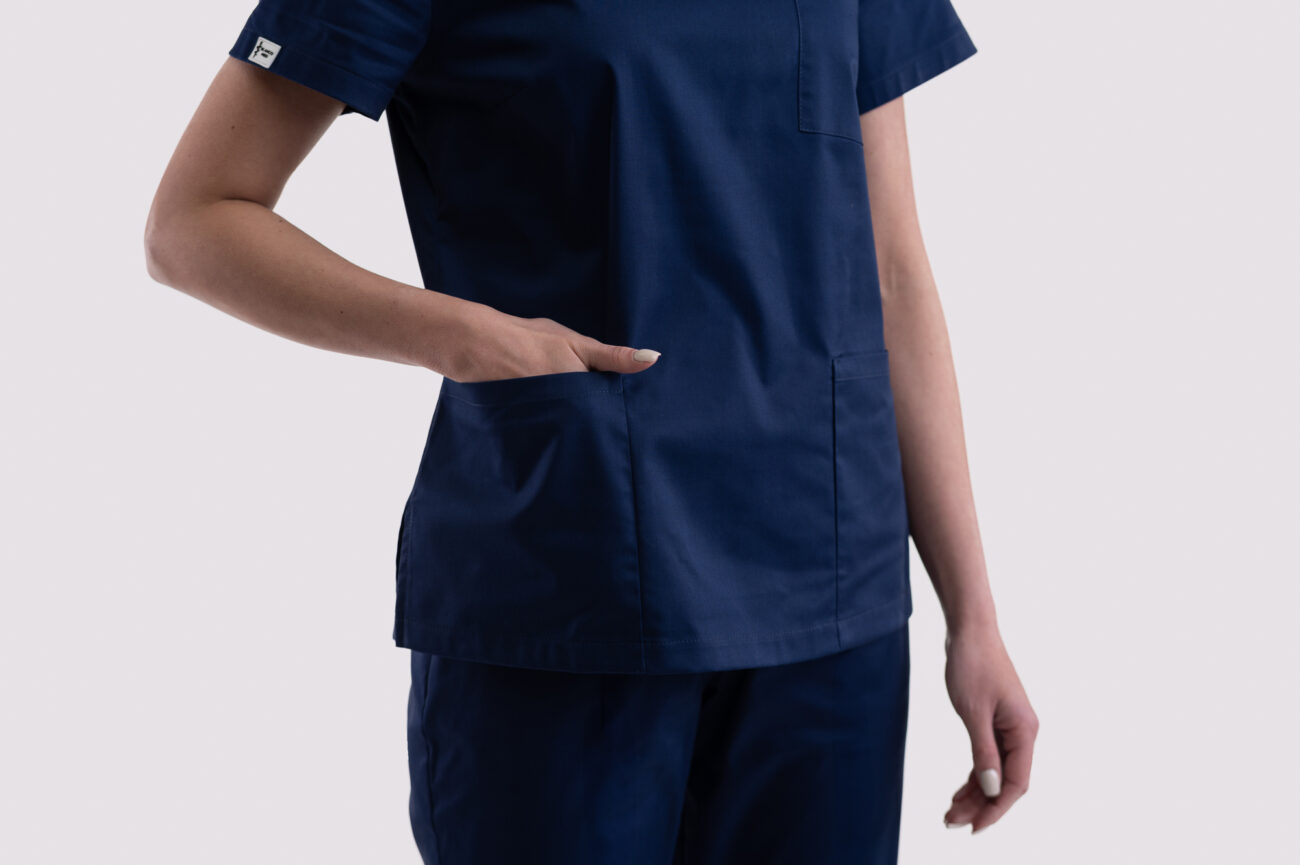 bluzka mdyczna damska classic professional granat a bluza medyczna damska classic cotton pro granatowa