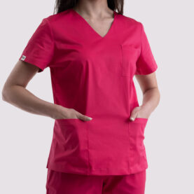 bluza medyczna damska classic cotton pro fuksja