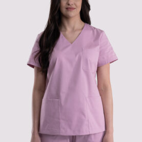 bluza medyczna damska classic cotton pro pudrowy róż