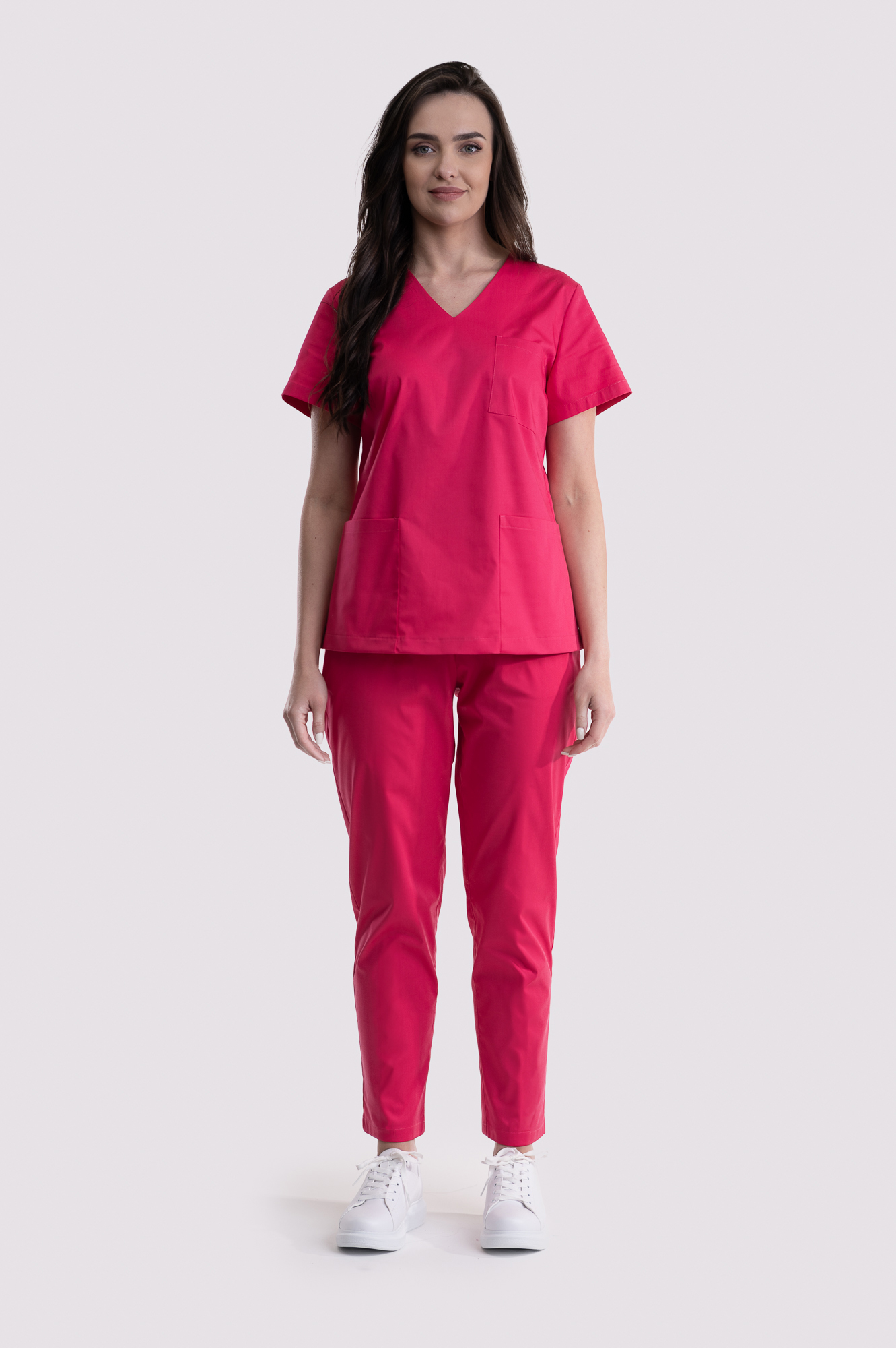 bluza medyczna damska classic cotton pro fuksja