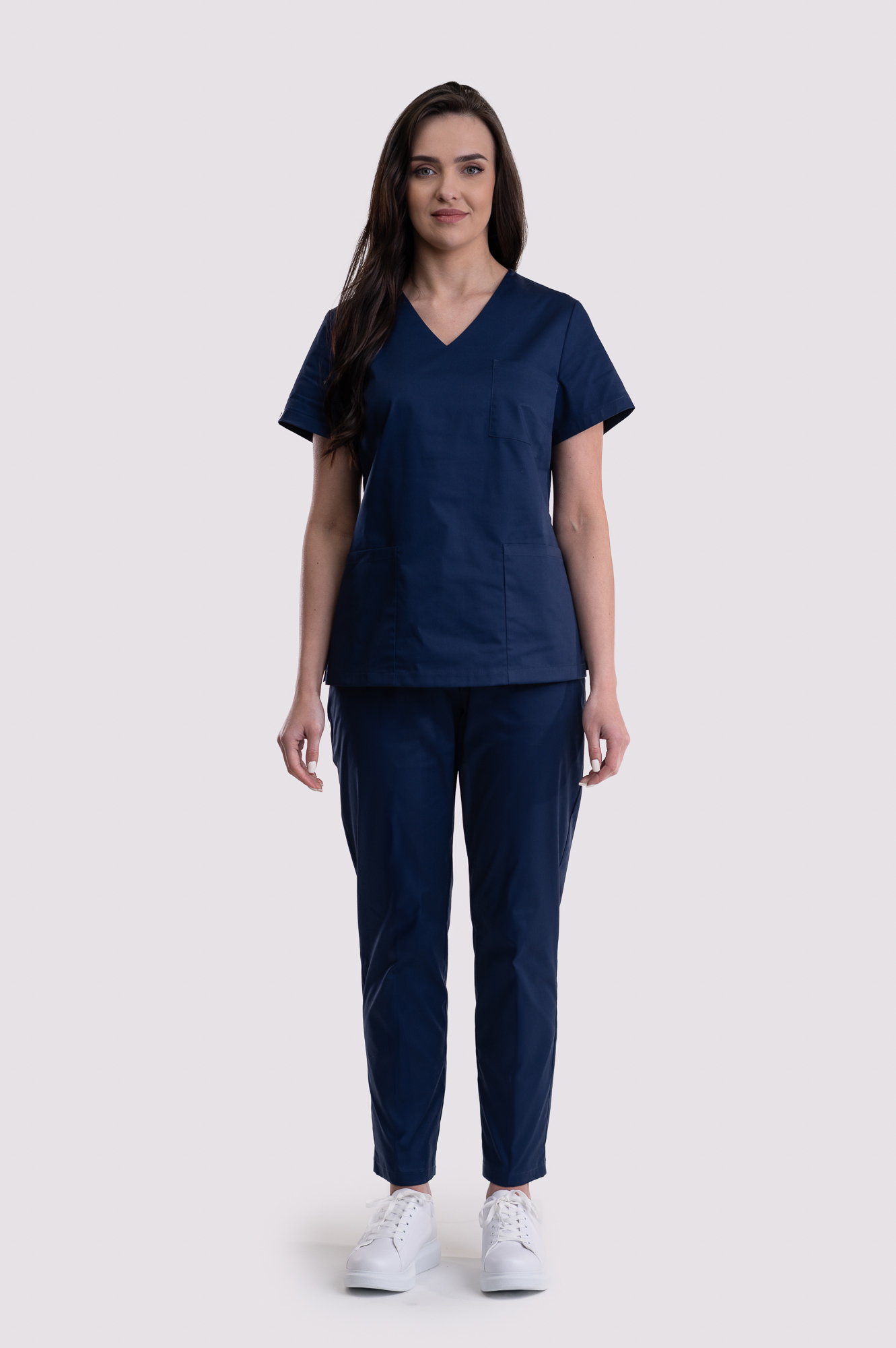 bluza medyczna damska classic cotton pro granatowa