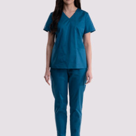 bluza medyczna damska classic cotton pro morski niebieski