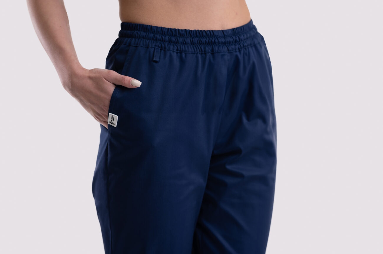 spodnie medyczne damskie classic professional granat 2 a bluza medyczna damska classic cotton pro granatowa