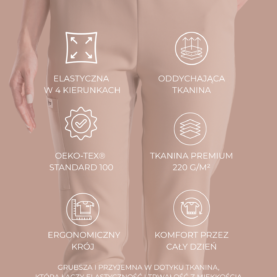 bluza medyczna damska clever comfort premium różowa