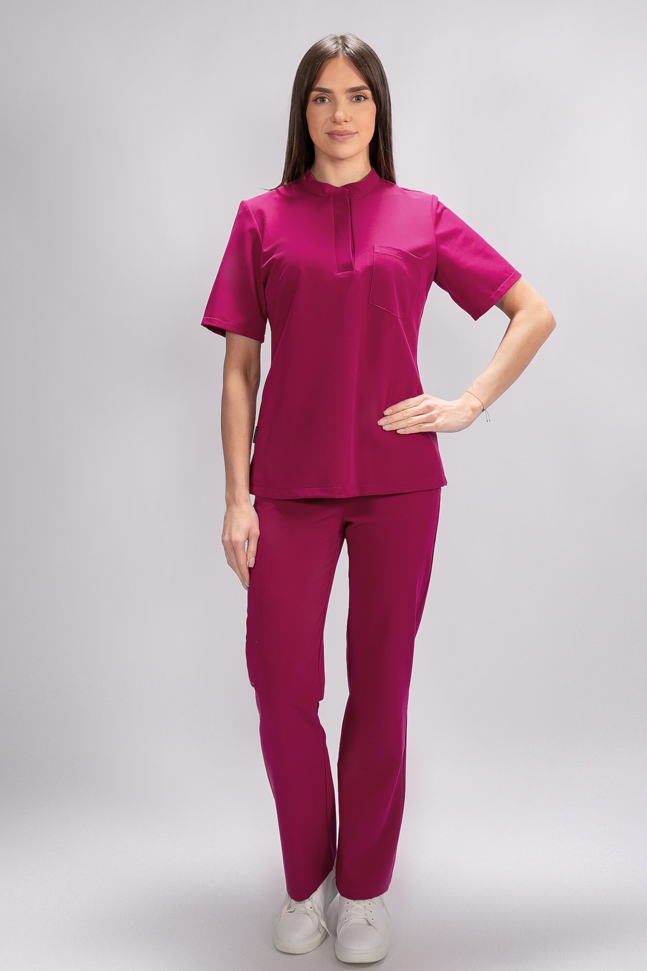 tunika medyczna damska flexcare magenta dark hibiscus