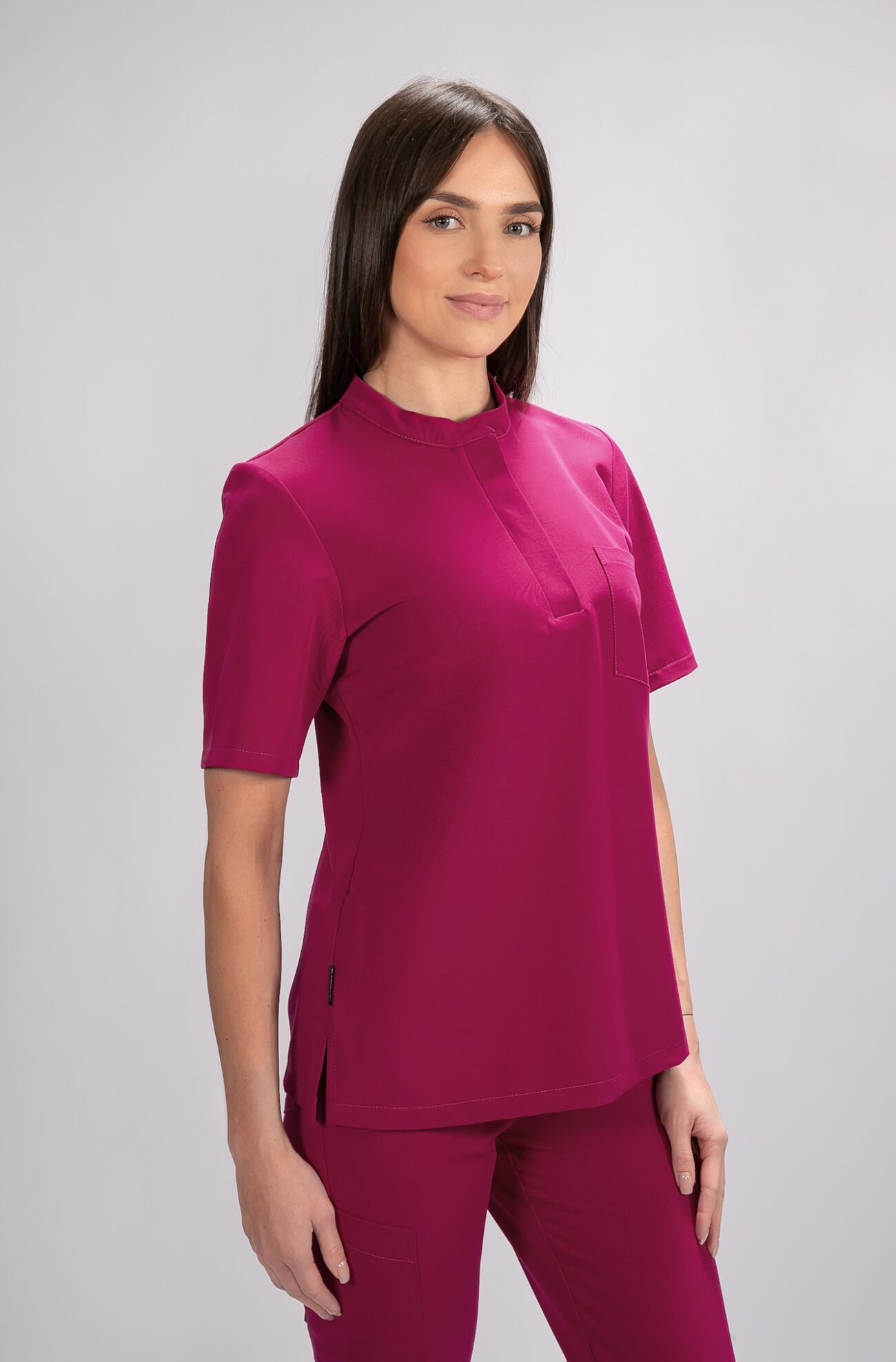 tunika medyczna damska flexcare magenta dark hibiscus