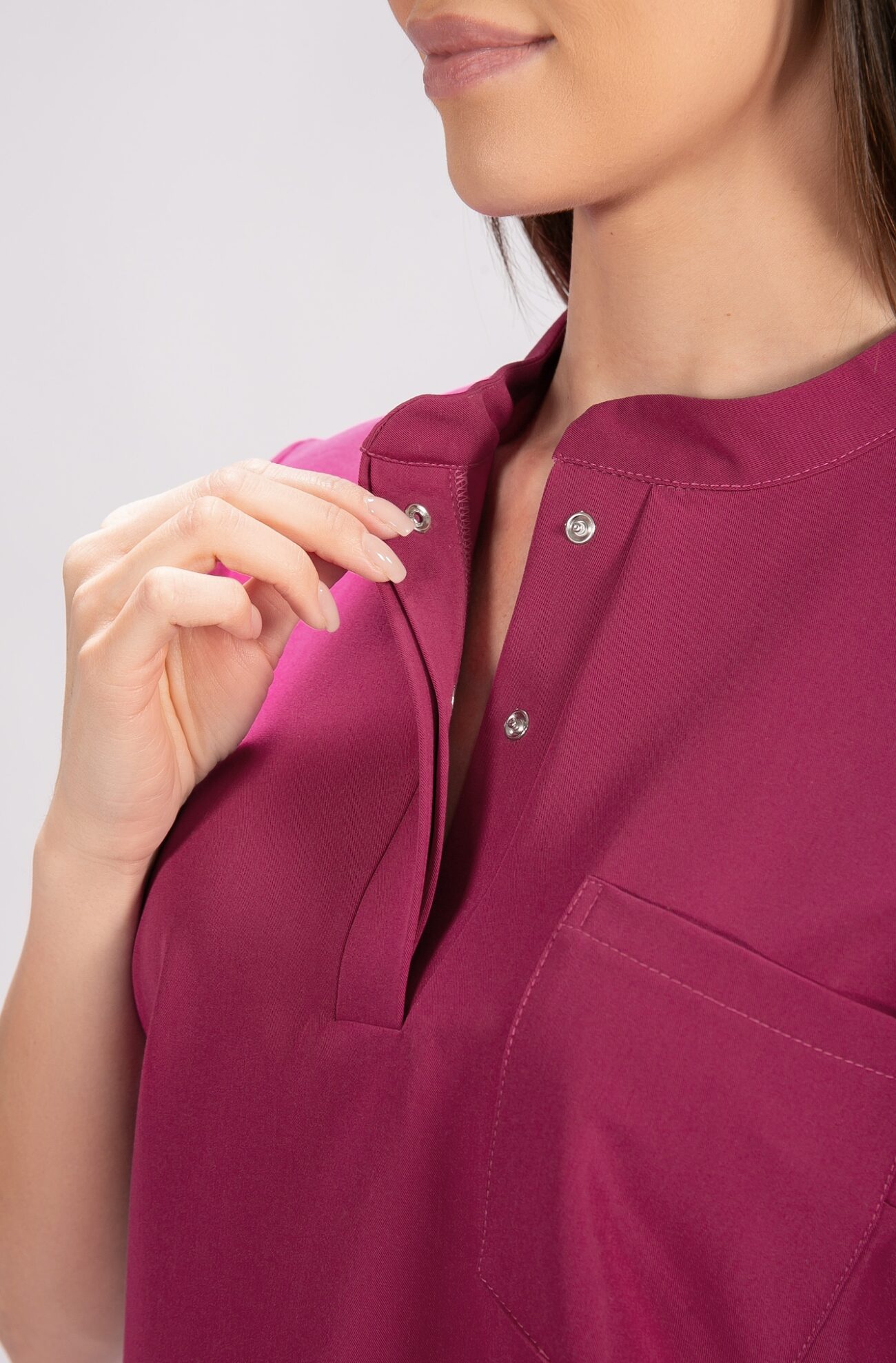 BT1A0125 tunika medyczna damska flexcare magenta dark hibiscus