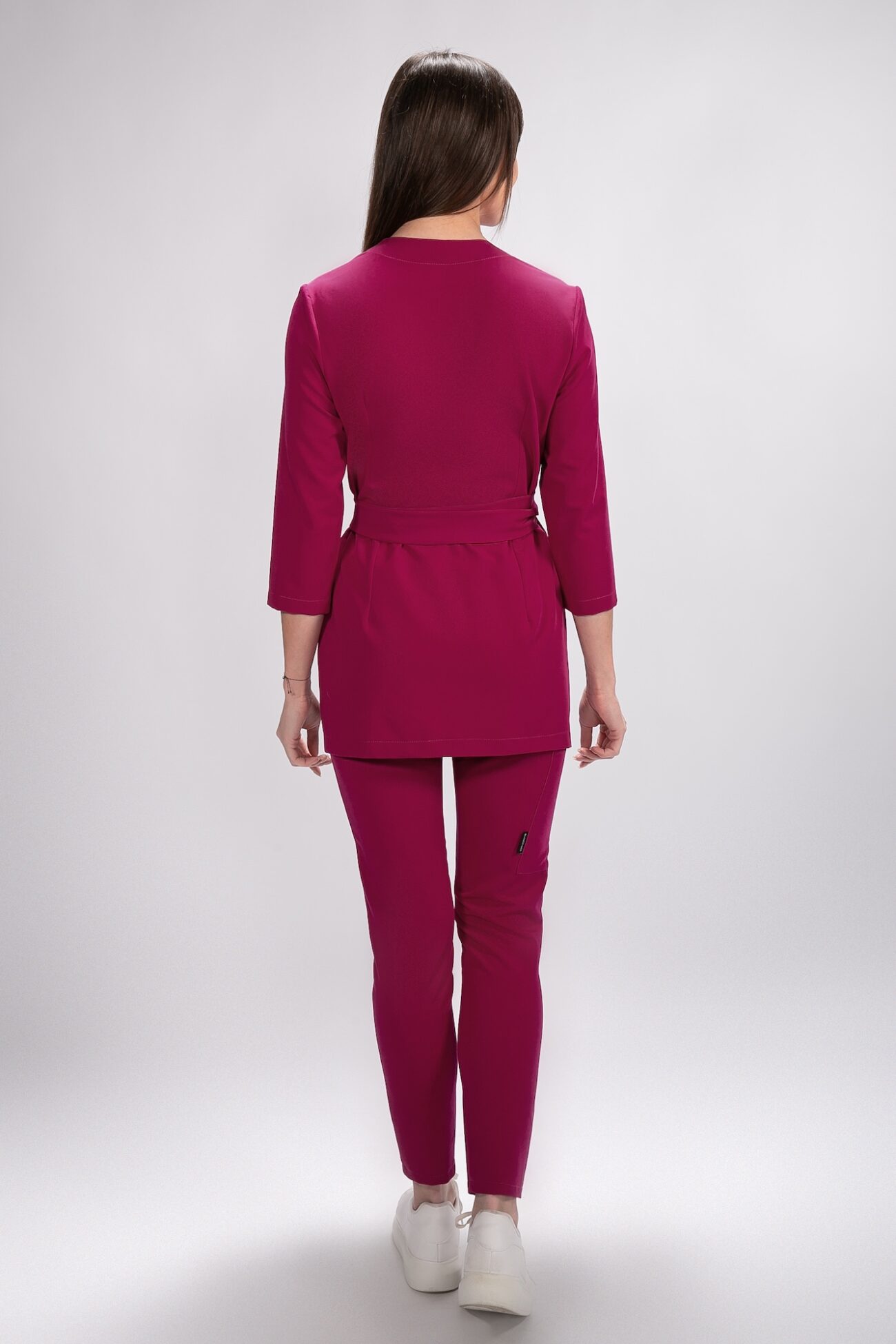 BT1A0185 tunika medyczna damska flexcare magenta dark hibiscus