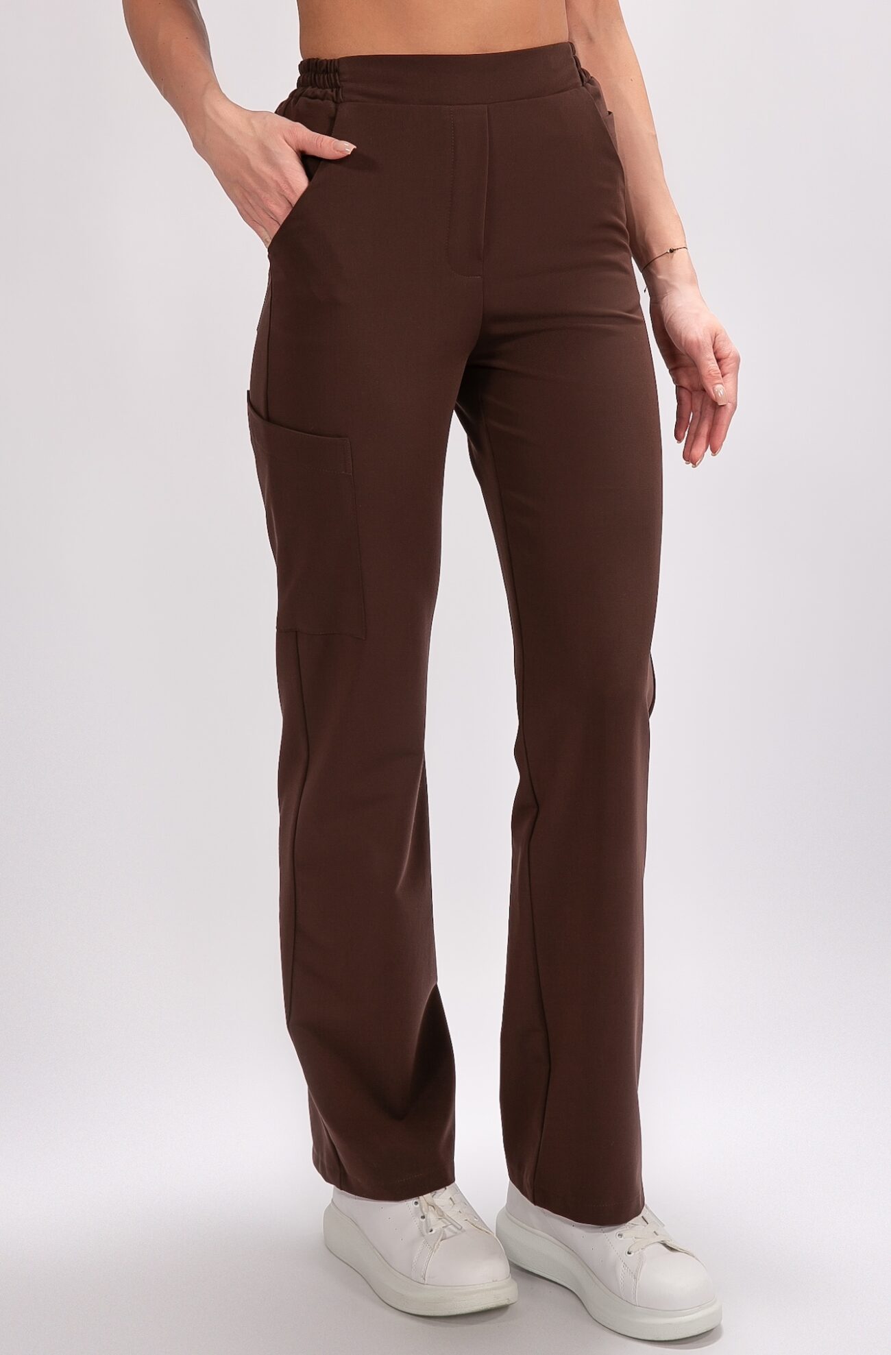 BT1A9909 tunika medyczna damska flexcare brązowa dark chocolate