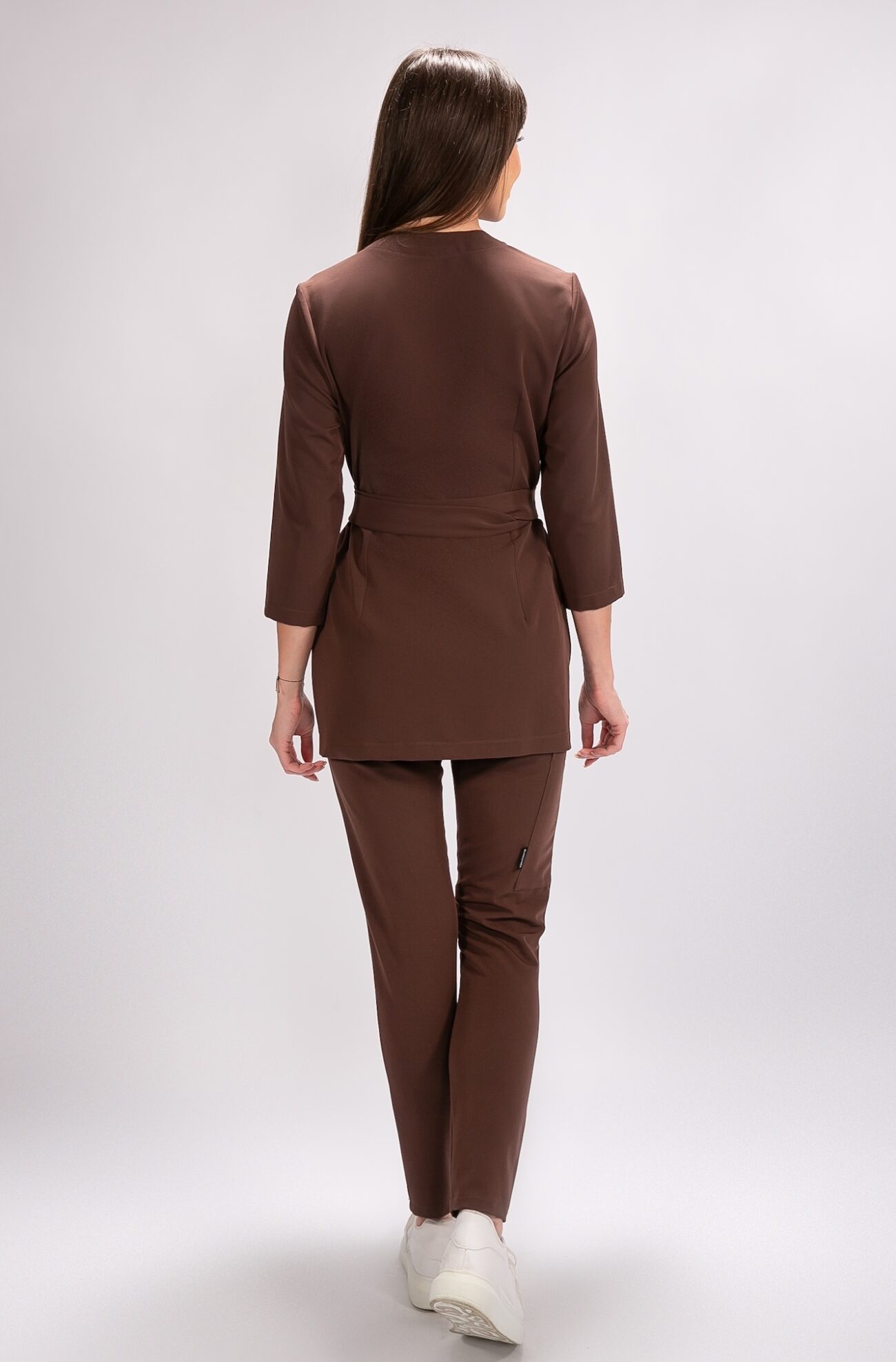 BT1A9957 tunika medyczna damska flexcare brązowa dark chocolate