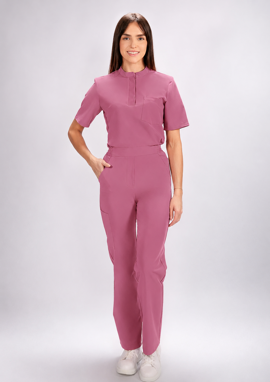 bluza medyczna damska focus flexcare różowa powder rose