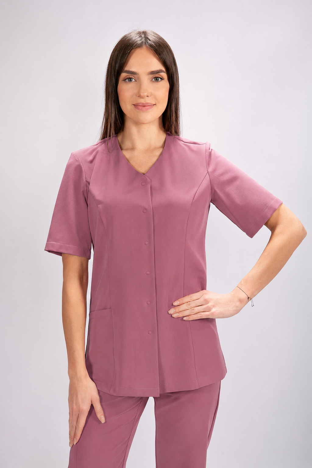 bluza medyczna damska snaps flexcare różowa powder rose