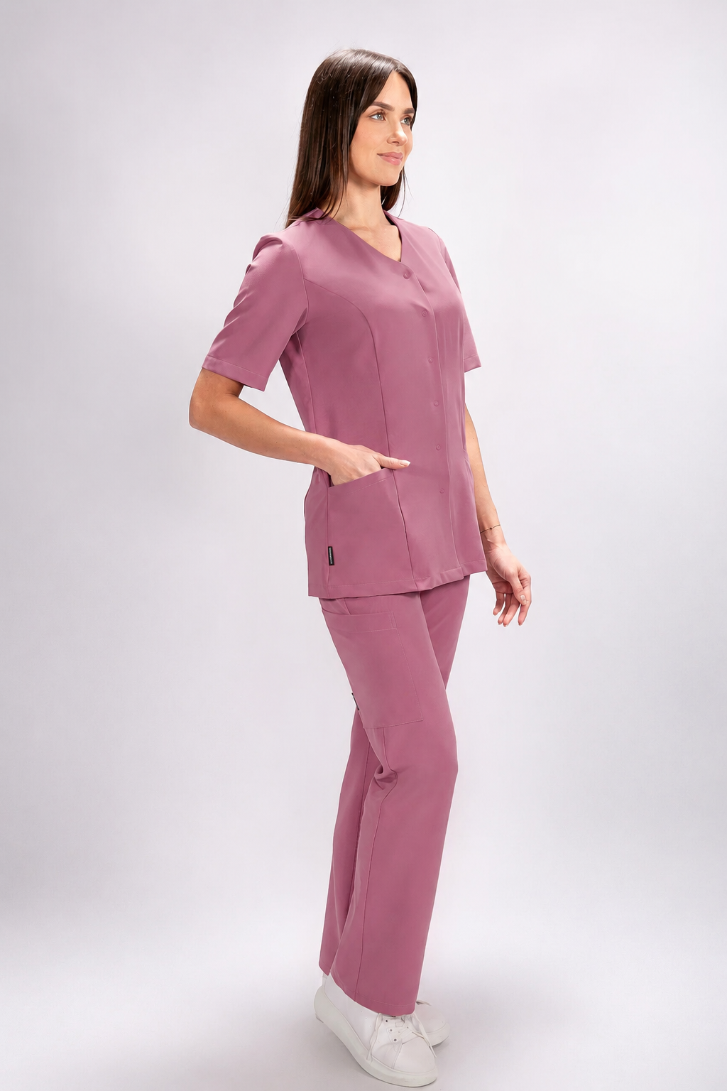 bluza medyczna damska snaps flexcare różowa powder rose