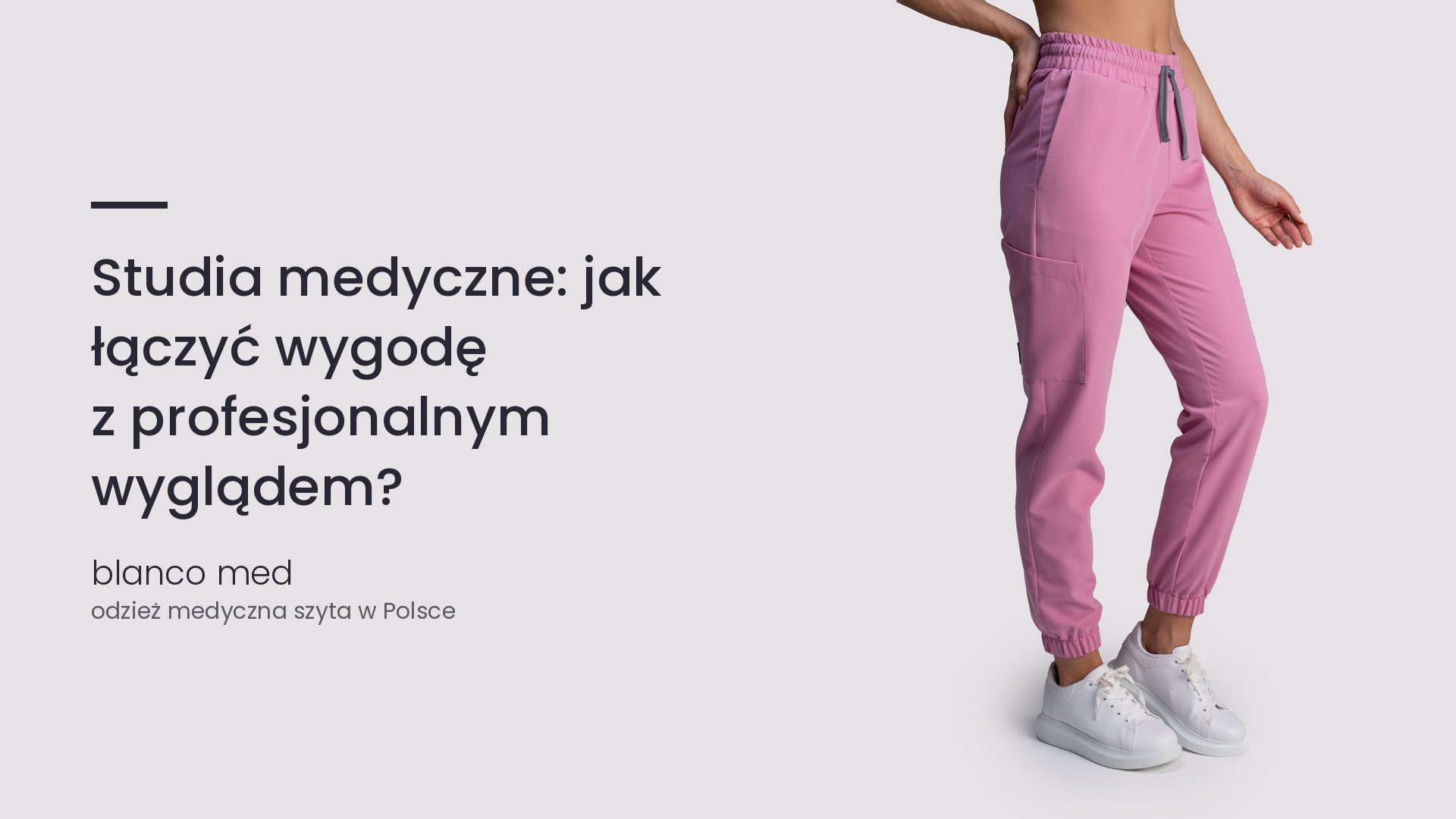Kobieta w różowym komplecie medycznym Blanco Med. Studia medyczne: jak łączyć wygodę z profesjonalnym wyglądem?